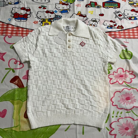 Casablanca Other - White Casablanca Logo Knit Polo